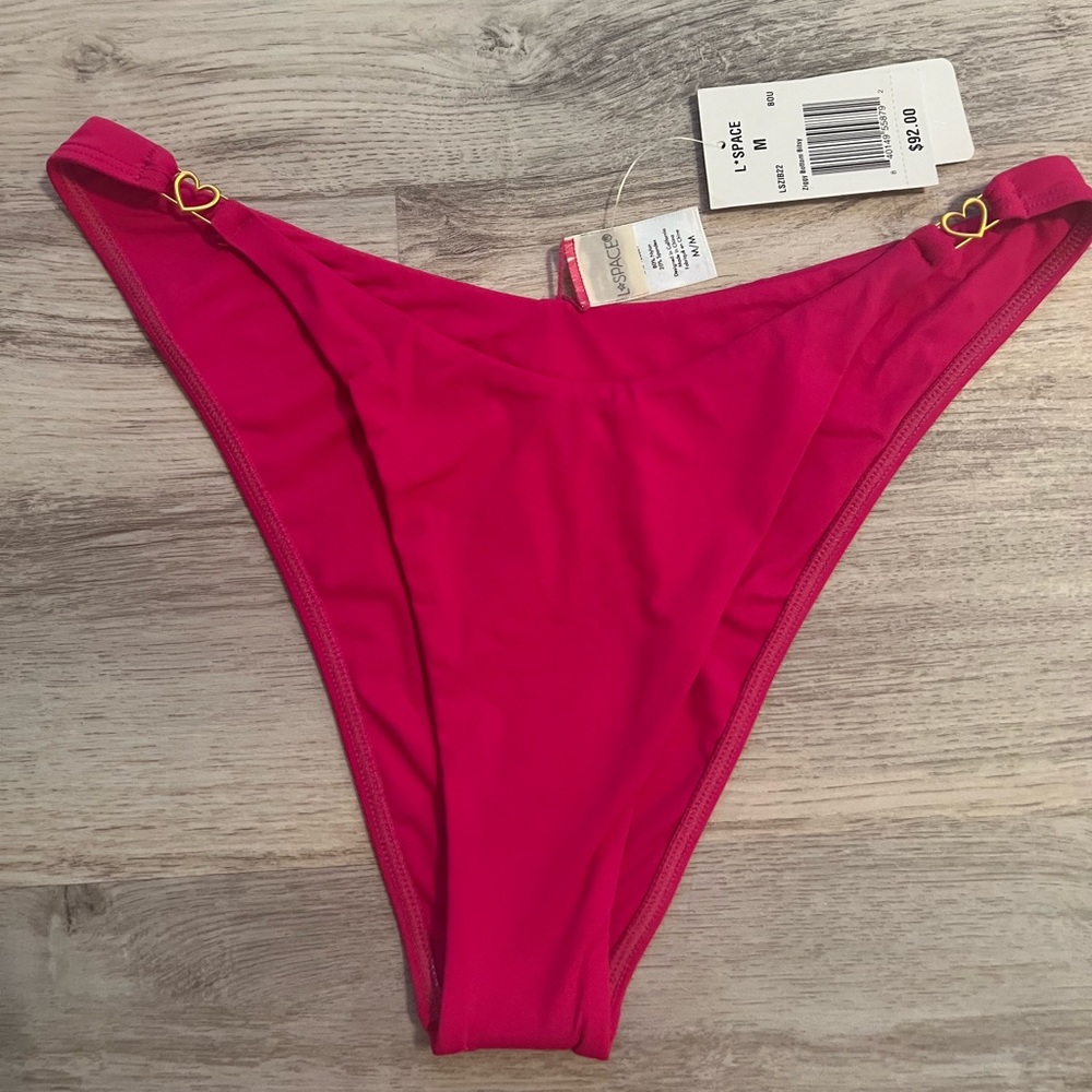 BRAND NEW L Space Pink Heart Swim Bottoms